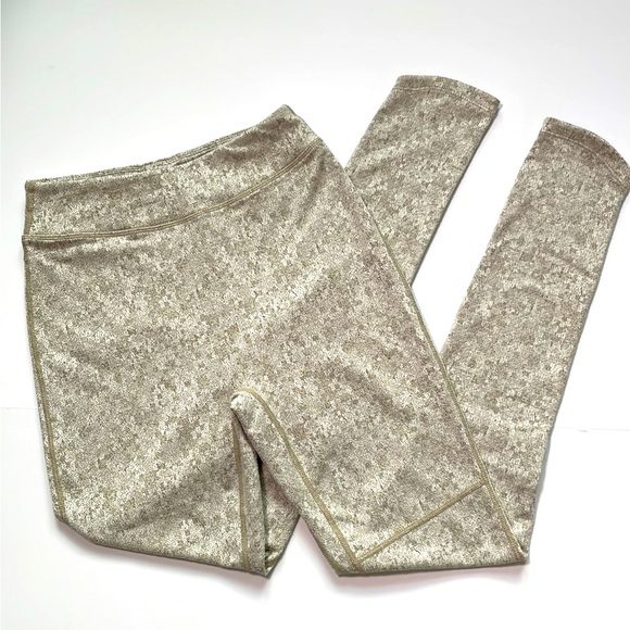 Gymshark DRY beige snakeskin print active Leggings SzS - Picture 1 of 12
